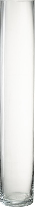 J-Line Vaas Cylinder Glas Transparant Large - Bloemenvaas 60.50 cm hoog