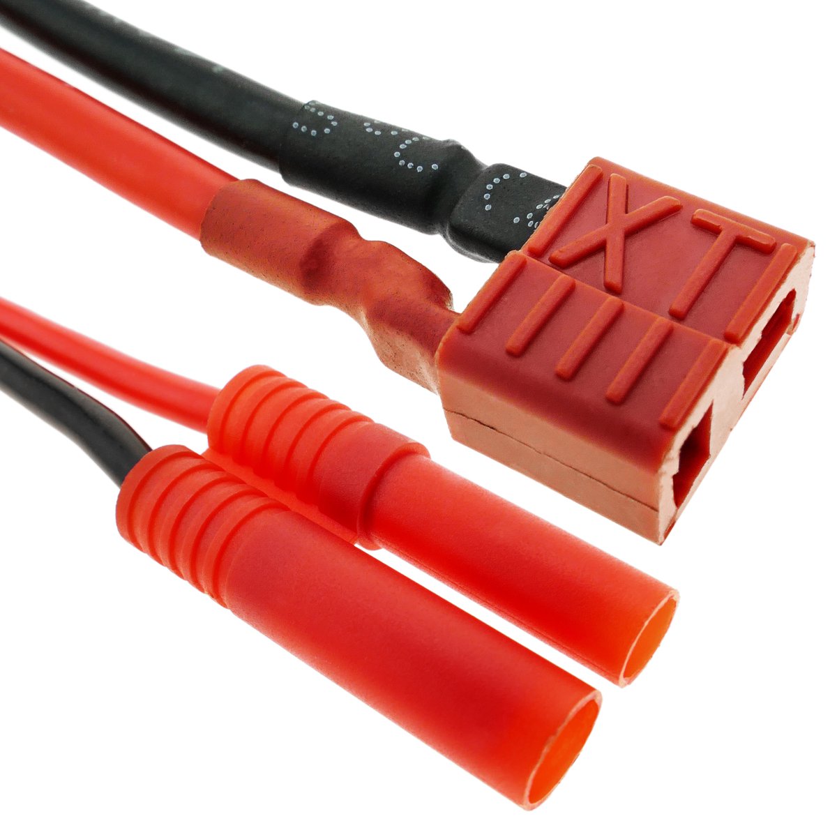 BeMatik - Kabel T PLUG vrouwelijk naar HXT banaan 4,0 mm 10 cm 14AWG Belasting en voeding