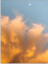WallClassics - Poster (Matte) - Oranje Clouds - 30x40 cm Photo sur Papier Poster avec un aspect Mat