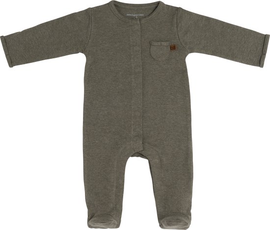 Baby's Only Boxpakje met voetjes Melange - Khaki - 62 - 100% ecologisch katoen - GOTS