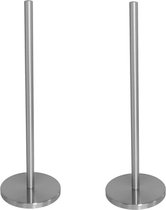Gerim - 2x Keukenrollen houder rvs zilver kleurig 45 cm - luxe model
