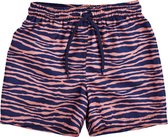 Swim Essentials UV Zwembroek Jongens - UV Zwemkleding Jongens - Kort - Blauw/Oranje Zebra - 146/152