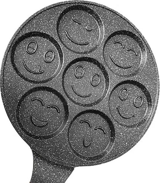 Cheffinger Smiley Emoji Pannenkoekenpan Ø26cm Inductie Gegoten Aluminium