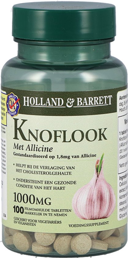 Feodaal Redding Oh Knoflook Met Allicine, 1000mg - Holland & Barrett - 100 Tabletten -  Supplementen | bol.com