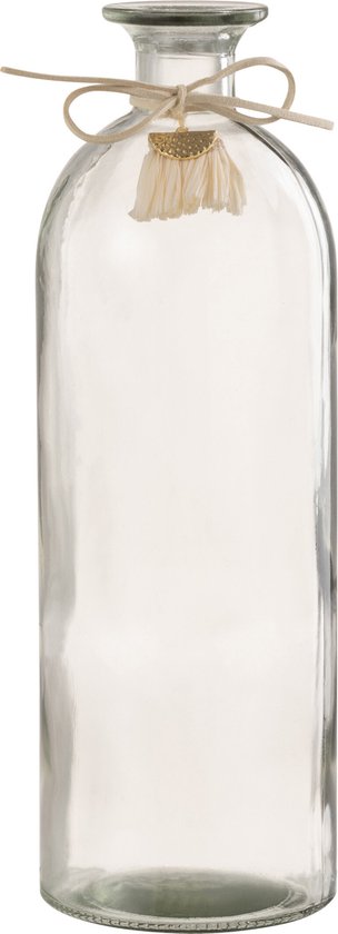 J-Line Vaas Rond Glas Transparent - Bloemenvaas 50.00 cm hoog Bloempot