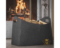 Rubberneck Haardhouttas L Van Vilt - Afmetingen 54 x 30 x 39 cm (Antraciet)