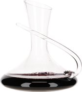 Vinata Valle d'Aosta decanter - 1.35 Liter - Karaf kristal - Wijn decanteerder - Handgemaakte wijn beluchter