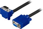 Deltaco RGB-9 1m VGA (D-Sub) Zwart, Blauw VGA kabel
