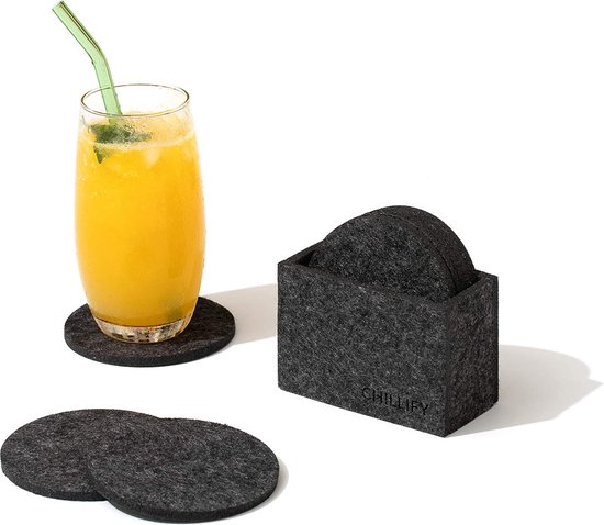 Images d'Orient glas onderzetter / coaster Mosaic zwart