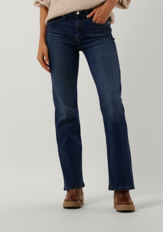 Dames Bootcut Jeansbroek met verschillende borduurwerk, tattoo, draak, struisvogel, tekst, inclusief riem XS-XXL, 42