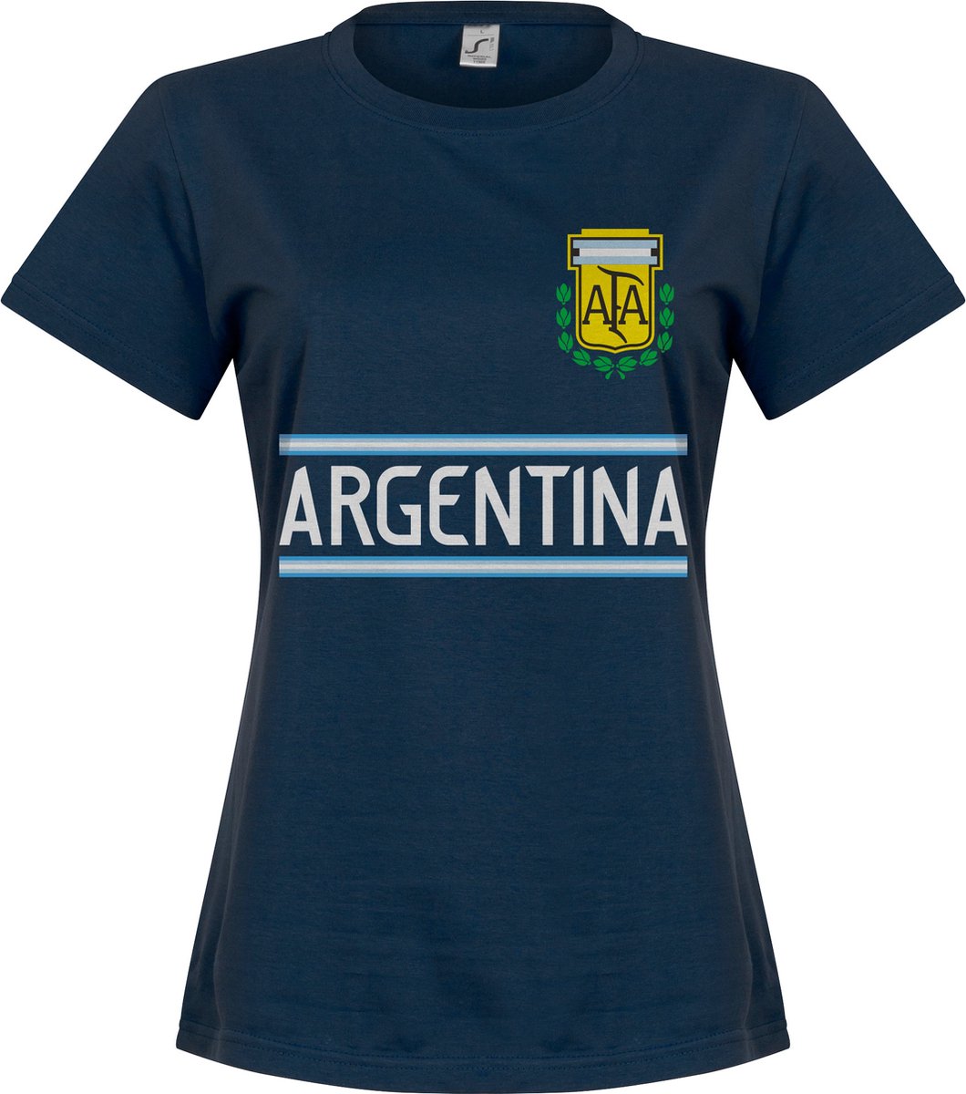 Argentinië Dames Team T-Shirt - Navy - XL - 14