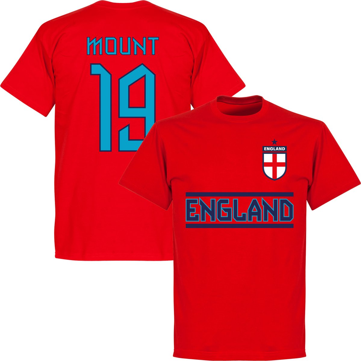 Engeland Mount 19 Team T-Shirt - Rood - XXL