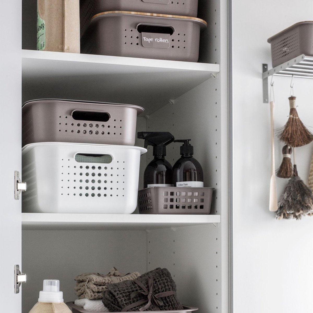 SmartStore - Basket Labelhouder - Polypropyleen - Bruin