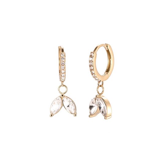 Dottilove Boucles d'Oreilles Jannes 2 Feuilles Or