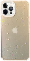 Smartphonica iPhone 13 Pro TPU hoesje doorzichtig met glitters - Wit / Back Cover geschikt voor Apple iPhone 13 Pro