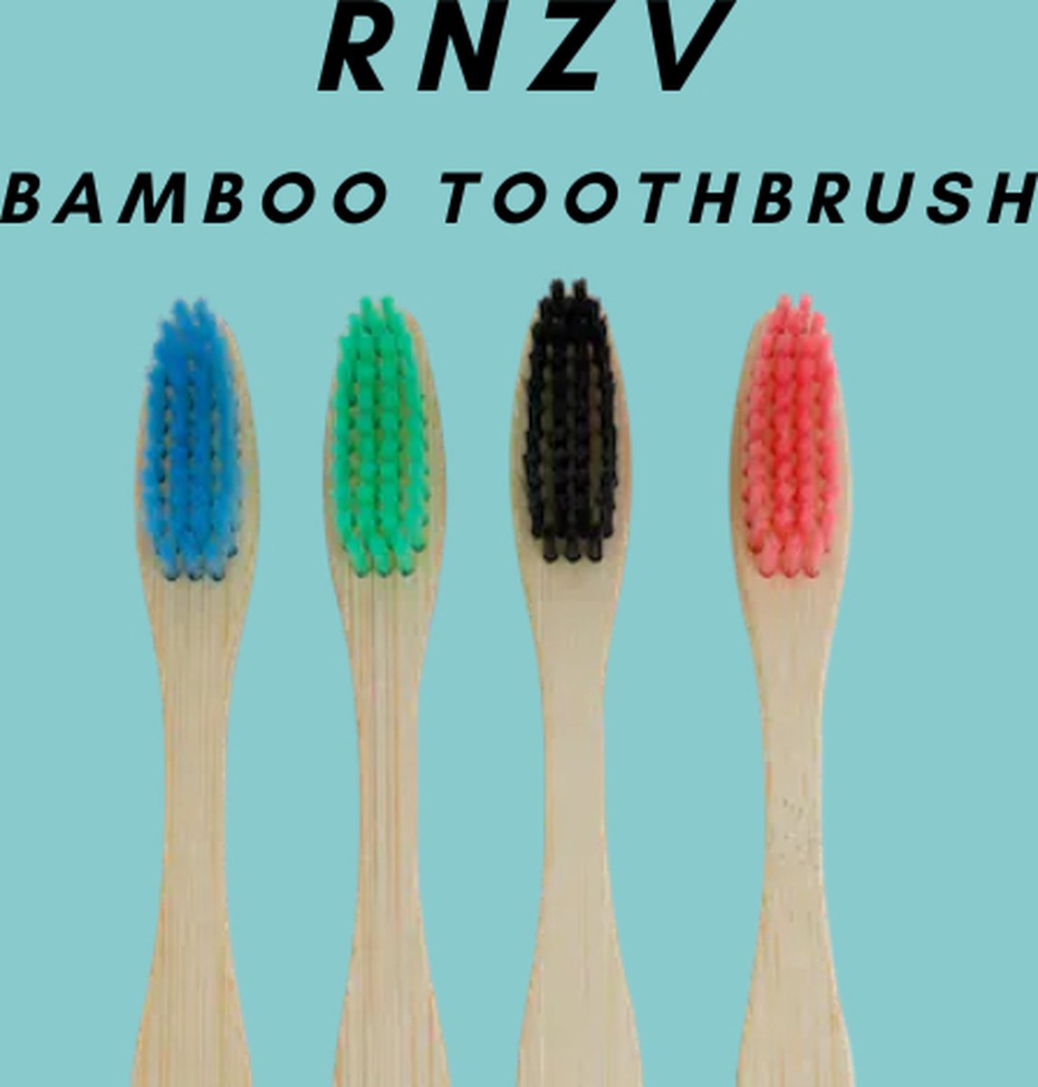 Tandenborstel - VEGAN - houten tandenborstel - milieuvriendelijk biologisch afbreekbare tandenborstel - blauw