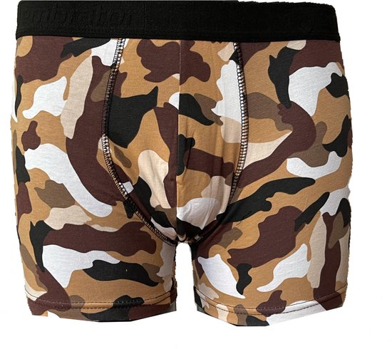 Embrator Lot de 2 boxers homme imprimé camouflage marron taille 2XL
