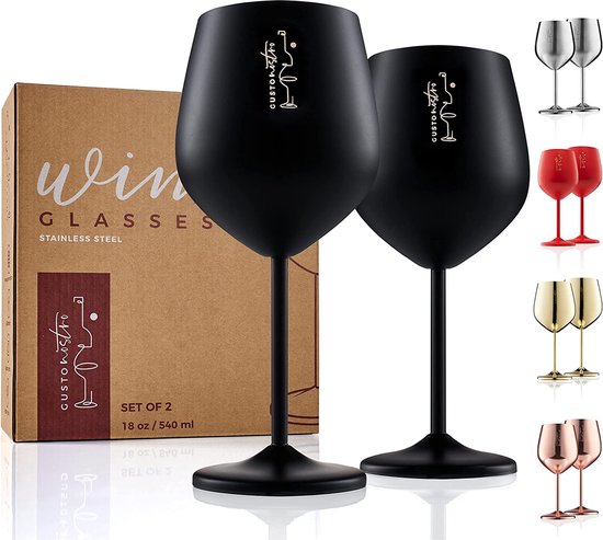 WIJNGLAS 200ML/ ROESTVRIJ STAAL - - Votre spécialiste en accessoires pour Jeep Wrangler