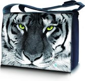 Sleevy 15,6 laptoptas / messenger tas witte tijger - laptoptas - schooltas