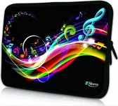 Sleevy 10 laptop/tablet hoes muzieknoten - tablet sleeve - sleeve - universeel