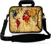 Laptoptas 15,6 inch wereldkaart - Sleevy