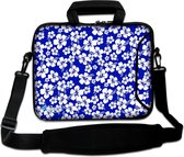 Sleevy 15,6 laptoptas klavertje 5 blauw