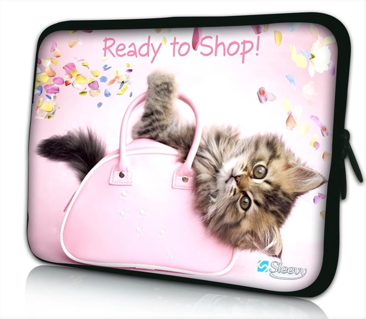 Sleevy 13.3 laptophoes poesje Ready to shop - laptop sleeve - Sleevy collectie 300+ designs