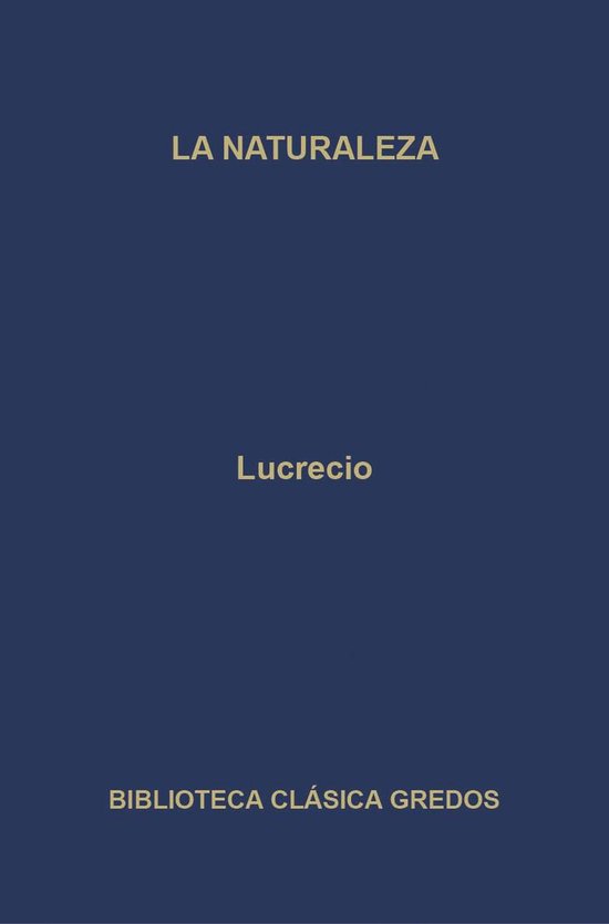 Biblioteca Clásica Gredos 316 - La naturaleza - cover