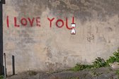 BANKSY I Love You Hourglass Canvas Print