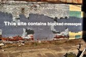 BANKSY  This Site Contains Blocked Messages Canvas Print