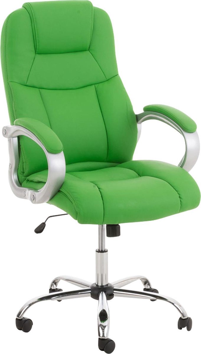 Bureaustoel - Ergonomische bureaustoel - Design - Hoofdkussen - In hoogte verstelbaar - Groen - 66x70x122 cm