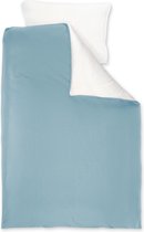 BEMINI Dekbedovertrek 100x140cm mineraal blauw TETRA JERSEY