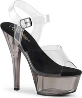 Pleaser Sandaal met enkelband -36 Shoes- KISS-208T US 6 Transparant