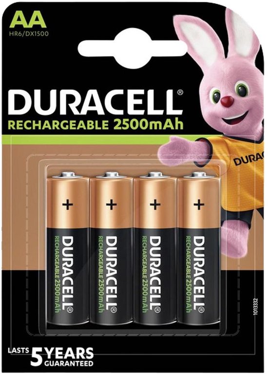 Duracell AA Oplaadbare Batterijen - 2500 mAh - 4 stuks | bol.com