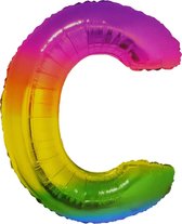Folieballon Letter C Yummy Gummy Rainbow 34 Inch / 86 Cm