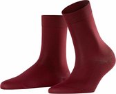 FALKE Cotton Touch zacht zonder motief zomer elegant fijn hoge kwaliteit ondoorzichtig mid-rise comfortabel Katoen Rood Dames sokken - Maat 35-38