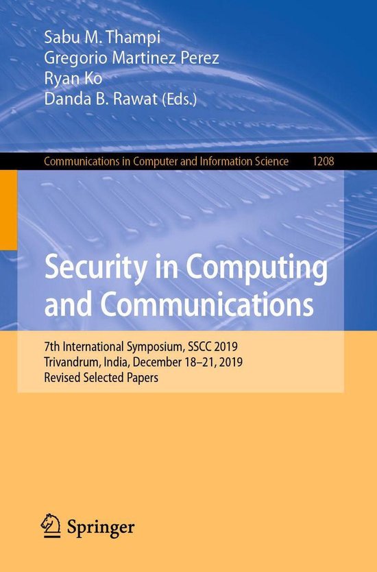 Springer Nature Proceedings Computer Science - Security in C ... - cover