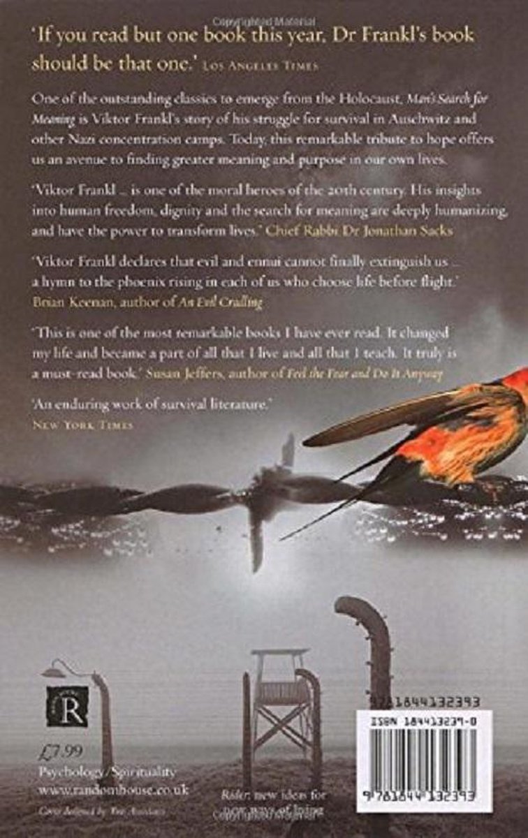 Man's Search For Meaning - back cover