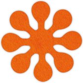 Asterisk vilt onderzetter - Oranje - 6 stuks - ø 9,5 cm Rond - Glas onderzetter - Cadeau - Woondecoratie - Woonkamer - Tafelbescherming - Onderzetters Voor Glazen - Keukenbenodigdh