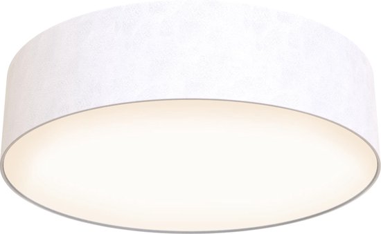 Briloner Leuchten FARBIC Plafondlamp Plafonnière - Stof - LED - 18W - Ø 45cm - Wit