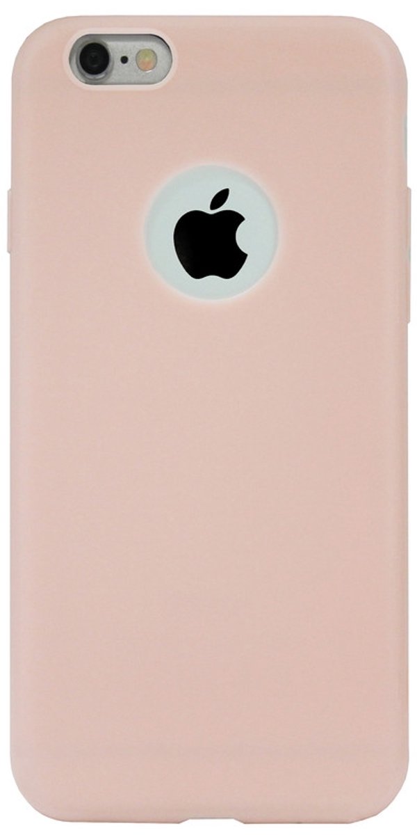 ADEL Siliconen Back Cover Softcase Hoesje Geschikt voor iPhone 6/ 6S - Lichtroze