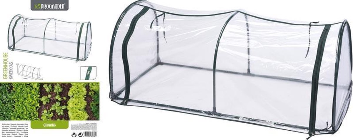 Kweektunnel met fleece gaasnet