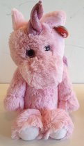Eenhoorn Roze pluche knuffel Eenhoorn met glitterogen 25 cm