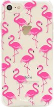 iPhone SE (2020) hoesje TPU Soft Case - Back Cover - Flamingo