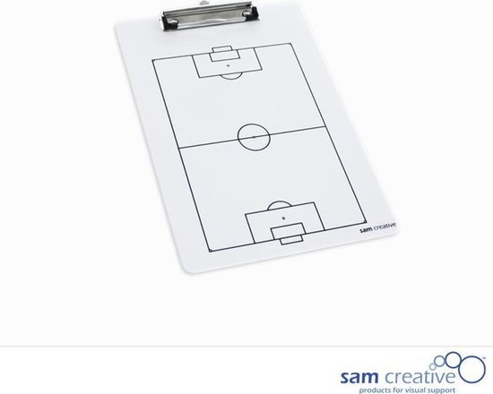 Klembord coachbord whiteboard met voetbal voetbalveld A4 | bol.com