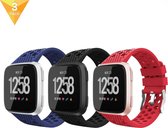 YONO Sport Air Bandjes – Fitbit Versa 2 – Blauw/Zwart/Rood – Large