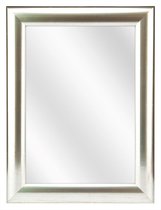 Spiegel met Ronde Houten Lijst - Zilver - 30x40 cm