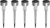 5 stuks puntlamp steeklamp Solar lamp met nachtsensor op zonne-energie. Tuinverlichting. RVS waterdicht.  30 cm. Tuin Tuinlamp Stekers.