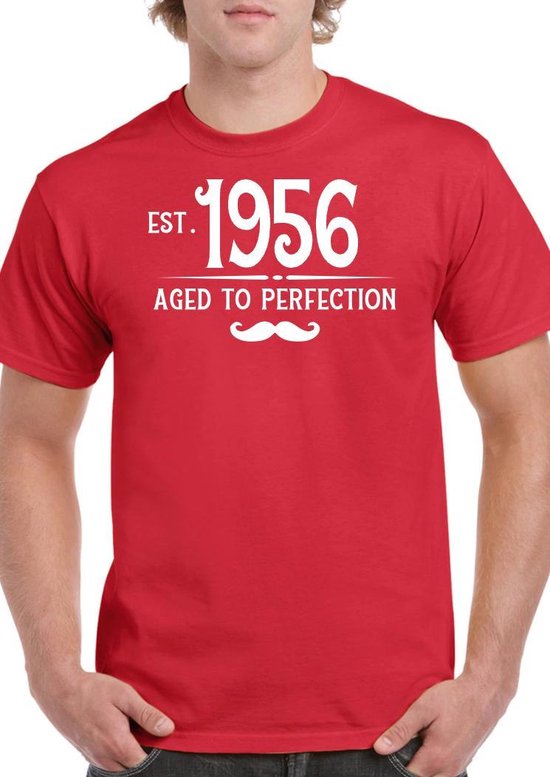 heren t-shirt met tekst "Aged to perfection" en geboortejaar /... |