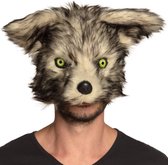 Boland - Pluchen halfmasker Weerwolf - Volwassenen - Weerwolf - Halloween - Horror